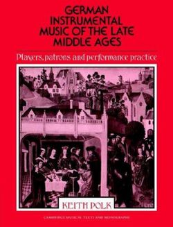 German Instrumental Music of the Late Middle Ages