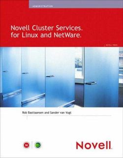 Novell Cluster Services for Linux and NetWare