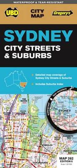 Sydney City Streets & Suburbs Map 262 6th ed (waterproof)