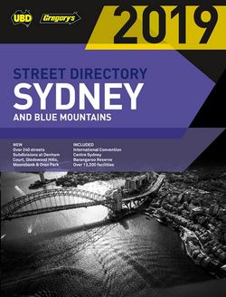 Sydney & Blue Mountains Street Directory 2019 