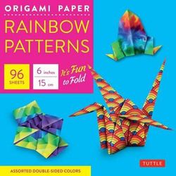 Origami Paper - Rainbow Patterns - 6" Size - 96 Sheets