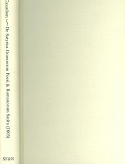 De Satyrica Graecorum Poesi and Romanorum Satira