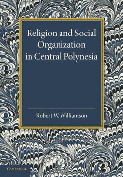 Religion and Social Organization in Central Polynesia