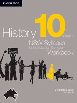 History NSW Syllabus for the Australian Curriculum Year 10 Stage 5 Workbook