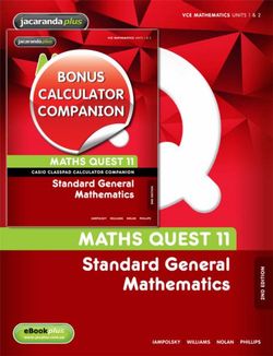 Maths Quest 11 Standard General Maths 2E & EBookPLUS + Maths Quest 11 Standard General Maths 2E Casio Classpad Calculator Companion
