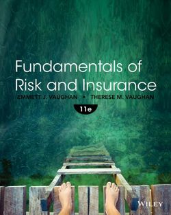 Fundamentals of Risk and Insurance