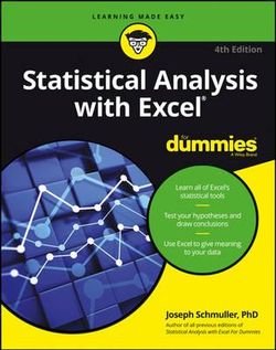 Statistical Analysis with Excel for Dummies