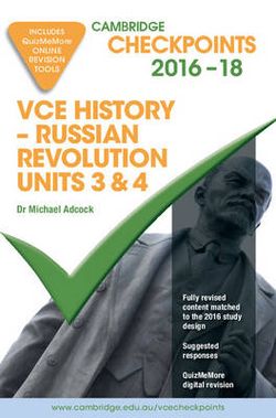 Cambridge Checkpoints VCE History - Russian Revolution 2016-18 and Quiz Me More