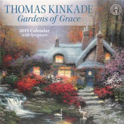 Thomas Kinkade Gardens of Grace 2019 Square Wall Calendar
