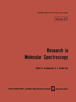 Research in Molecular Spectroscopy / Issledovaniya Po Molekulyarnoi Spektroskopii / Ccbah O Yho T