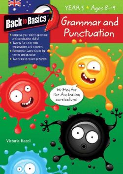 Back to Basics - Grammar and Punctuation Year 3