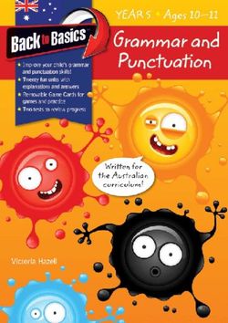 Back to Basics - Grammar and Punctuation Year 5