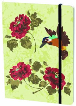 Lg Elastic Jnl-Hummingbird w Flowers