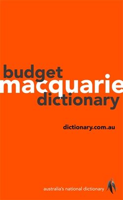 Macquarie Budget Dictionary