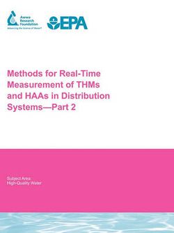 Methods for Real-Time Measurement of THMs and HAAs in Distribution Systems - Part 2