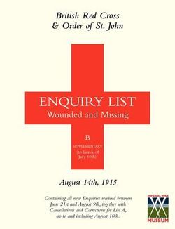 British Red Cross and Order of St John Enquiry List for Wounded and Missing