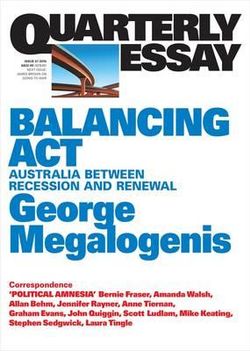 Balancing Act: Australia Between Recession and Renewal