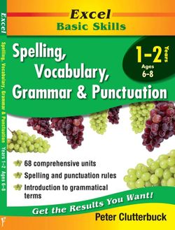 Excel Basic Skills: Spelling, Vocabulary, Grammar & Punctuation