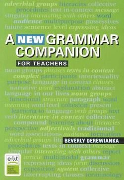 A New Grammar Companion for Teachers