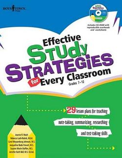 Effective Study Strategies for Every Classroom: Grades 7-12 (With CD-Rom)
