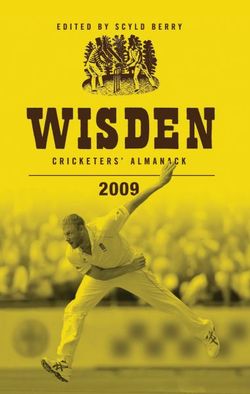 Wisden Cricketers' Almanack 2009 2009