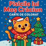 Pisicile lui Moș Crăciun - Carte de colorat
