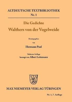 Die Gedichte Walthers Von der Vogelweide
