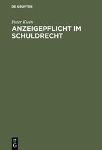 Anzeigepflicht Im Schuldrecht