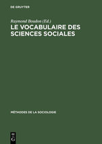 Le Vocabulaire des Sciences Sociales