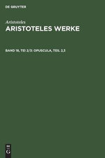 Opuscula, Teil 2,3