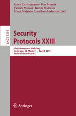 Security Protocols XXIII
