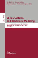Social, Cultural, and Behavioral Modeling