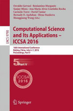 Computational Science and Its Applications - ICCSA 2016