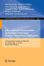 Information and Communication Technologies in Education, Research, and Industrial Applications