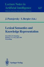 Lexical Semantics and Knowledge Representation