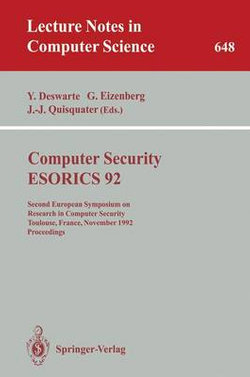 Computer Security - ESORICS 92