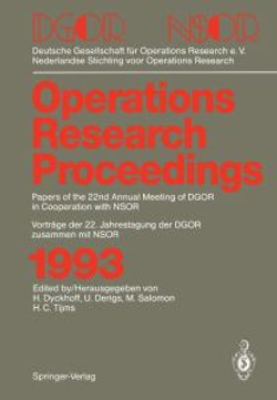 Operations Research Proceedings 1993