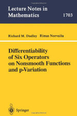 Differentiability of Six Operators on Nonsmooth Functions and p-Variation