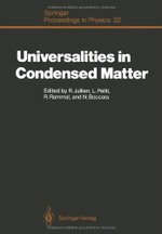 Universalities in Condensed Matter