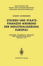 Steuern und Staatsfinanzen waehrend der Industrialisierung Europas