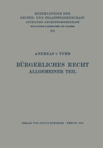 Bürgerliches Recht Allgemeiner Teil