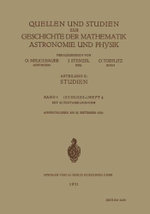 Quellen und Studien Ur Geschichte der Mathematik Astronomie und Physik
