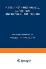 Hermann V. Helmholtz Schriften Zur Erkenntnistheorie