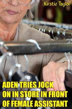 Aden Tries Jock On In Store In Front Of Female Assistant