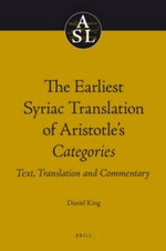 The Earliest Syriac Translation of Aristotle's Categories