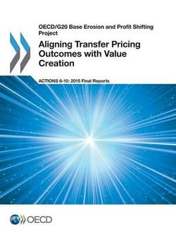 Aligning Transfer Pricing Outcomes with Value Creation, Actions 8-10 - 2015 Final Reports