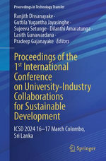 Proceedings of the 1st International Conference on University-Industry Collaborations for Sustainable Development