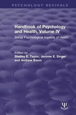 Handbook of Psychology and Health Volume IV