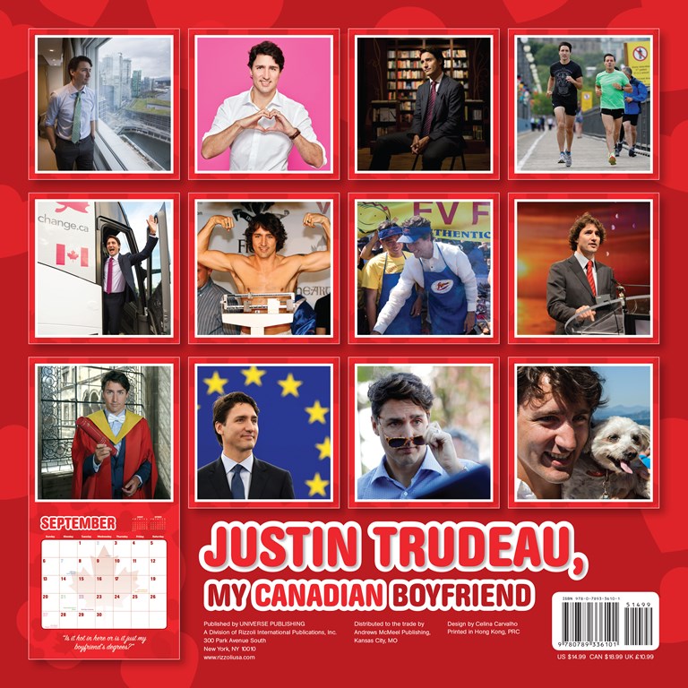 Justin Trudeau, My Canadian Boyfriend 2020 Wall Calendar Angus