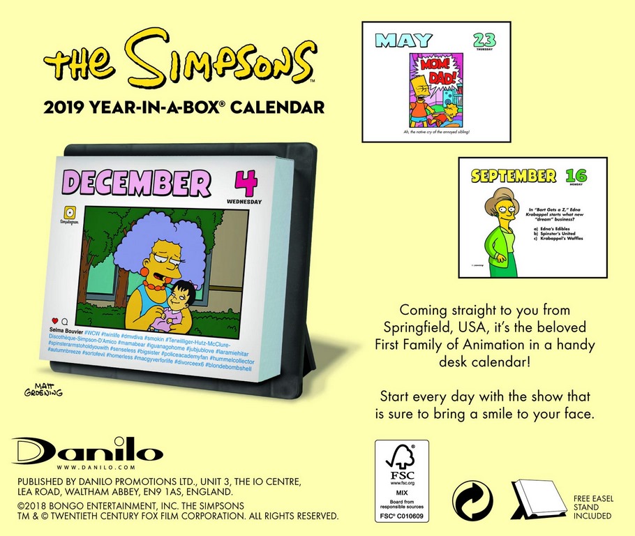 the-simpsons-2019-desk-block-page-a-day-desk-calendar-angus-robertson